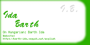 ida barth business card